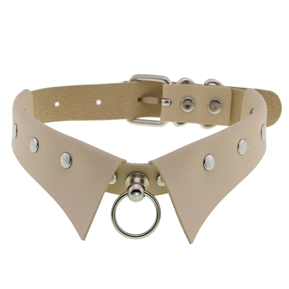 Black Collar Choker Necklace Gothic Fashion Punk Harajuku Cool Chocker Goth Clothing Accessories For Women Cosplay Jewelry