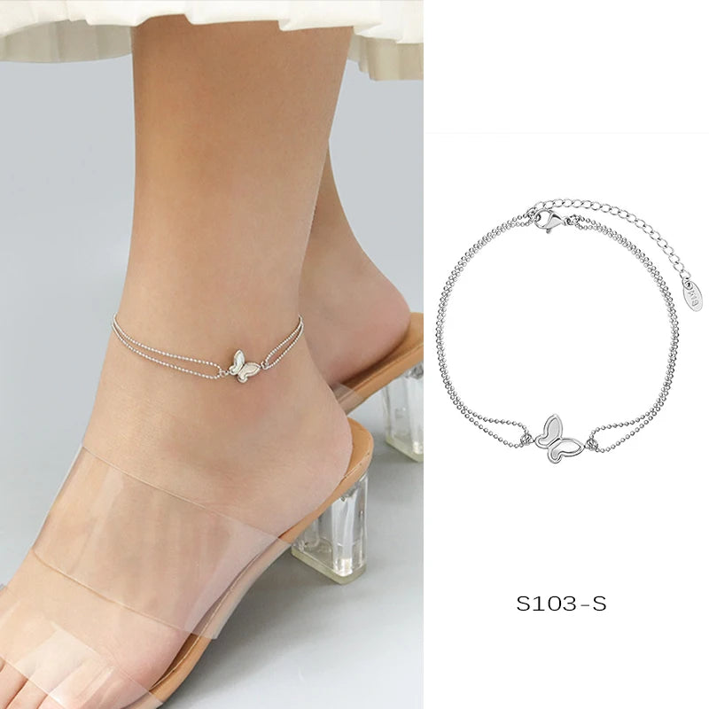 Anklets For Women Stainless Steel 18K Gold Plated High Quality No Tarnish Women's Ankle Bracelets Foot Chains Luxury Ankle Strap