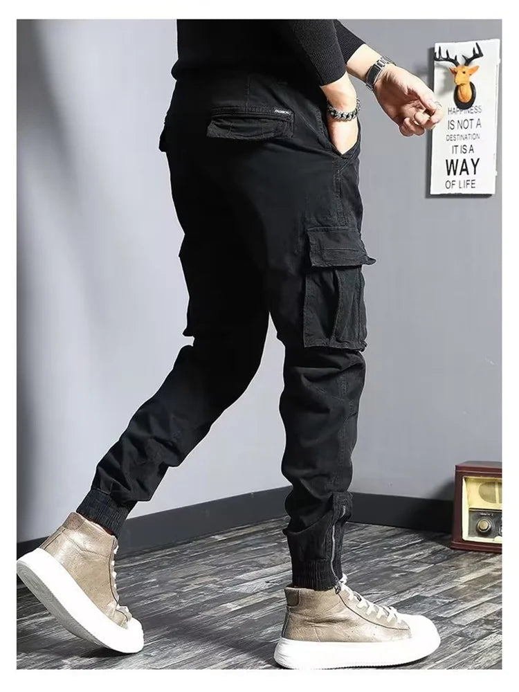 2025 Joggers Cargo Pants Men Harem Pants Hip Hop Casual Multi-Pockets Trousers Mens Sweatpants Streetwear Men Pants