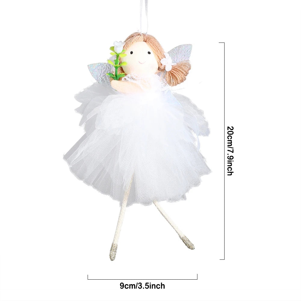 Easter Flower Fairy Skirt Elf Hanging Ornament Multi Colors Angel Girl Pendant Happy Easter Spring Party Decoration Kid Gifts