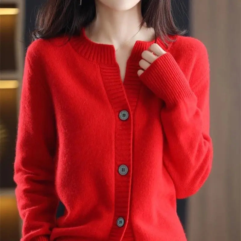 Cardigans Woman Knitted Winter 2024 Trend Fashion Tops Cardigan For Women Sweater Vintage High Quality Sweaters Korean Style