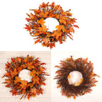 Door Decoration Autumn Decoration Christmas Celebration Weather Resistant Wreath For Seasons Festive Atmosphere