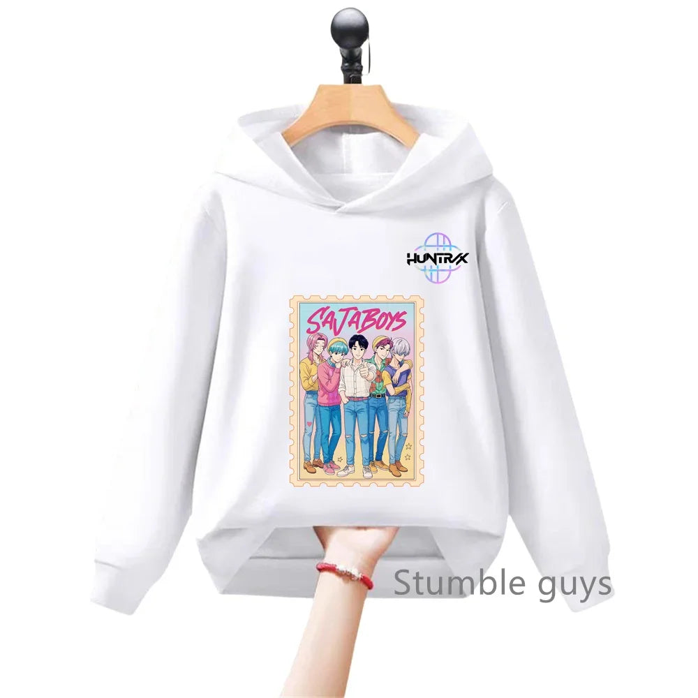 Children Hoodie Popular Movie KPop Demon Hunters Toddler1-14 Year Coat Boys Girls Tops autumn Spring Leisure Clothing