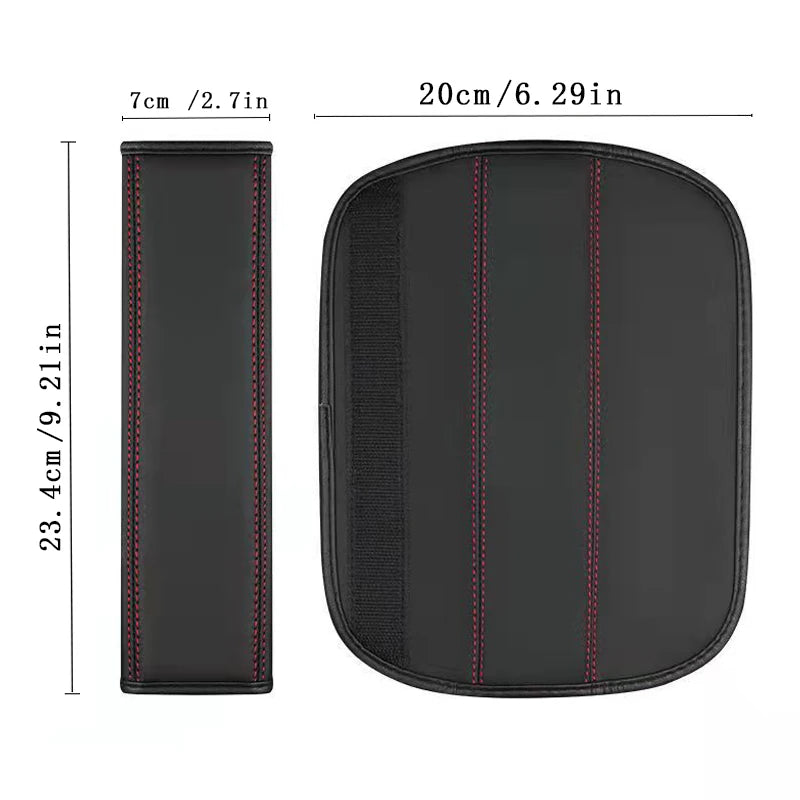 Top leather material automotive seat belt cover shoulder protector