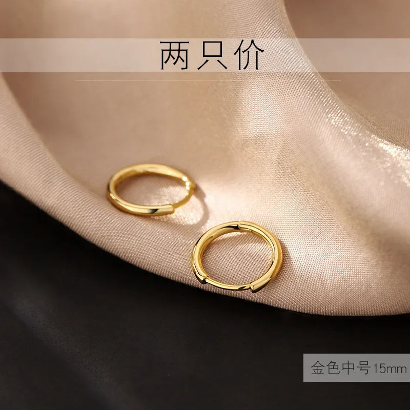 925 Sterling Silver Gold hoop Earring Creative Hot Sexy Jewelry For Women Gift Customized