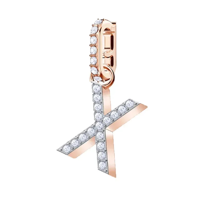 Pendants Fine Jewelry Charming Letter Crystal Pendants Fashion Necklace Bracelet Accessories for Women's Anniversary Gift