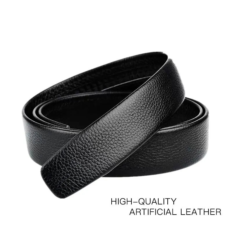 Men Leather Belt Metal Car Automatic Buckle Work Belt High Quality Men 120cm Leather Belt Business