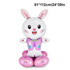 Easter Decoration Burlap Banner Cute Rabbit Carrot Hanging Garland for Easter Party Holiday Home Decoration Wall Decors Supplies