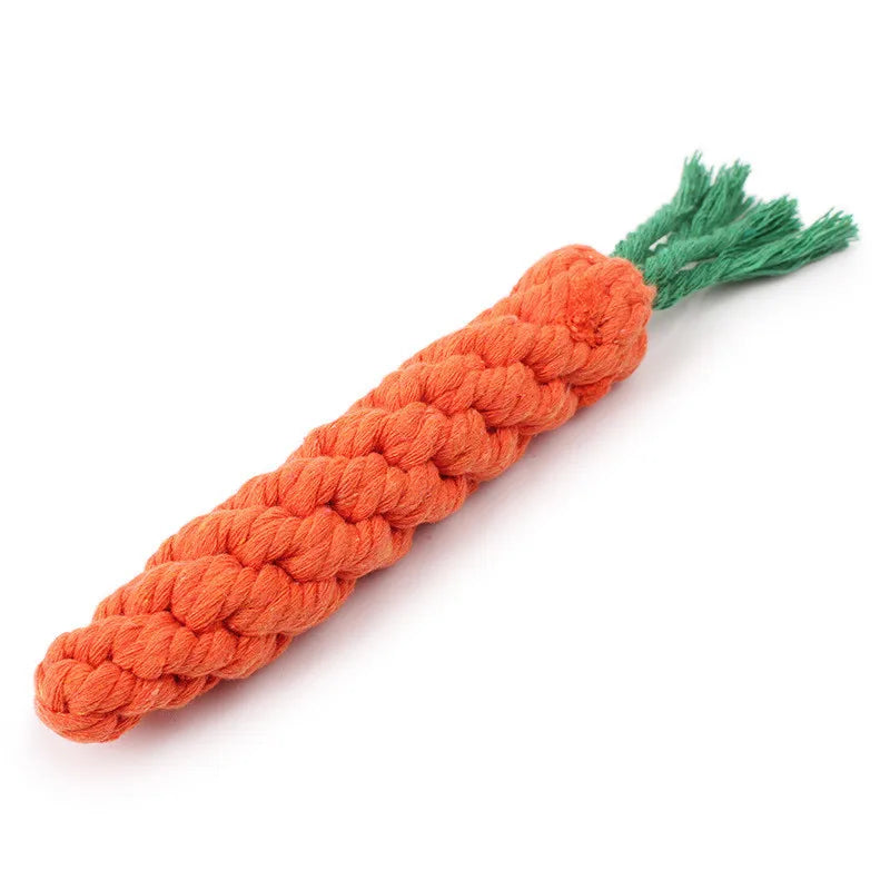 Dog Toys Bite Resistant Pet Dog Chew Toys for Small Dogs Cleaning Teeth Puppy Carrot Cotton Rope Pet Playing Toy Accessories