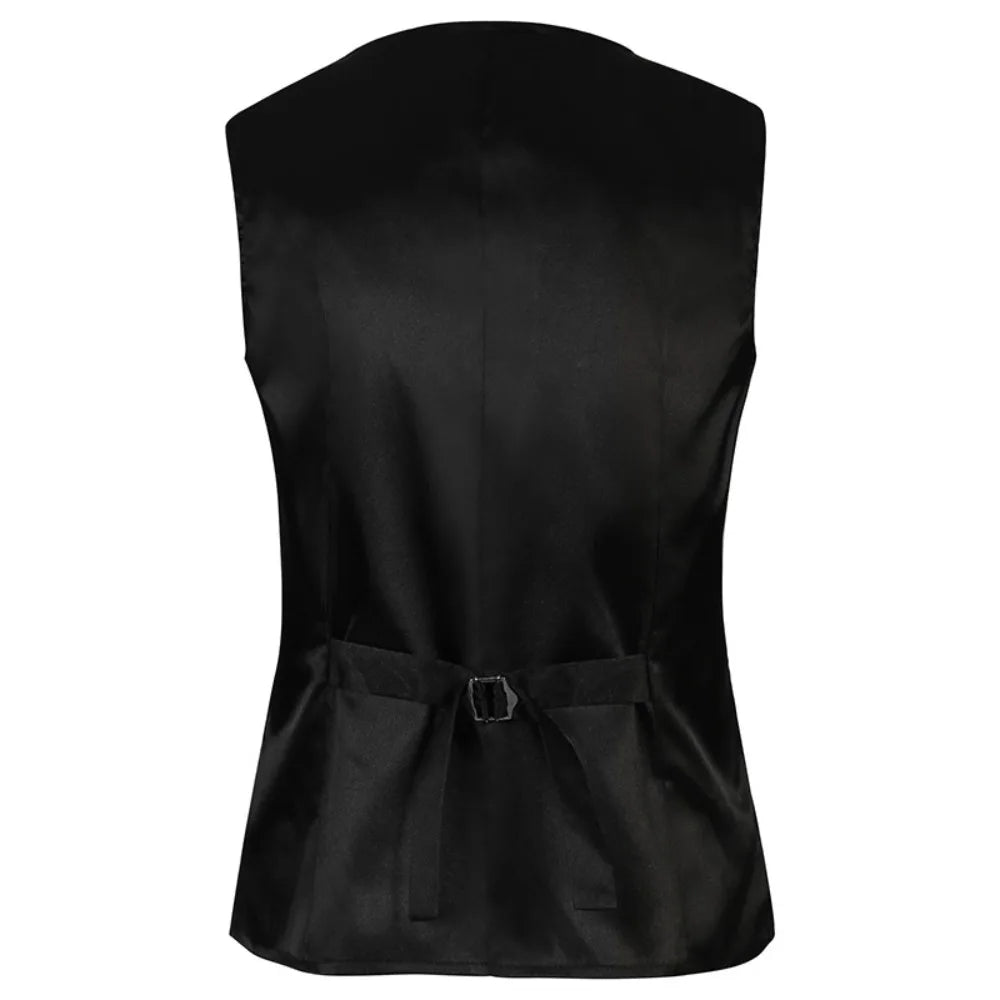 2025 New European and American Men's Ruffled Vest - Medieval Steampunk Victorian Inner Top