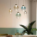 Designer Nordic Modern Minimalist Bedroom Headboard Creative Raindrop Restaurant Bar Glass Globe Aisle Balcony Chandelier