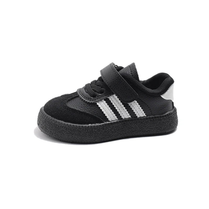 Children's Fashion Sports Shoes Crafted from PU Leather, Featuring Ergonomic Design, Soft Soles, and Suitable for Boy and Girl Children Shoes