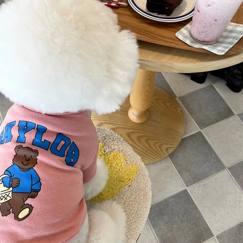 Pet Dog Hoodies Autumn Winter Warm Dog Clothes for Small Dogs Kitten Puppy Costumes Pet Striped Dog Shirt Chihuahua Sweatshirt
