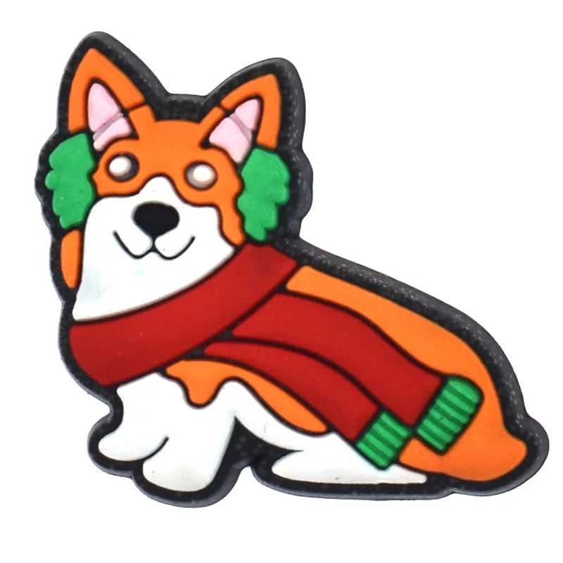 Shoe Charms for Crocs Accessories Dog Pet Badge Women Clogs Buckle Kids Pins Men Decoration Jeans X-mas Gift Shoe Accessories