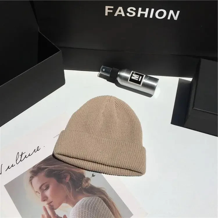 Beanies Women Solid Simple Winter Warm Cotton Knitted Womens Skullies All-match Trendy New Harajuku Chic Students Leisure Hats