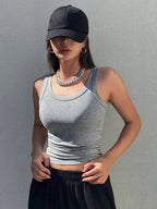 Summer Tight Tank Top Breathable And Comfy Sleeveless Ves For Women's Summer Outfits Camisole Tank Top Beauty Back Underwear