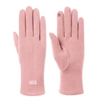 Fashion  Glove Women Vintage Winter Touch Screen Full Finger Warm Windproof Cycling Driving Female Lady Gloves Mittens