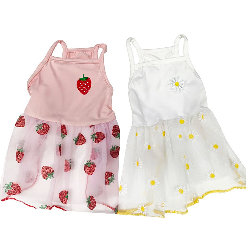 Pet Dresses Cute Pet Dog Dress for Small Dogs Thin Puppy Princess Skirt Dog Clothes Chihuahua York Clothing Pet Supplies