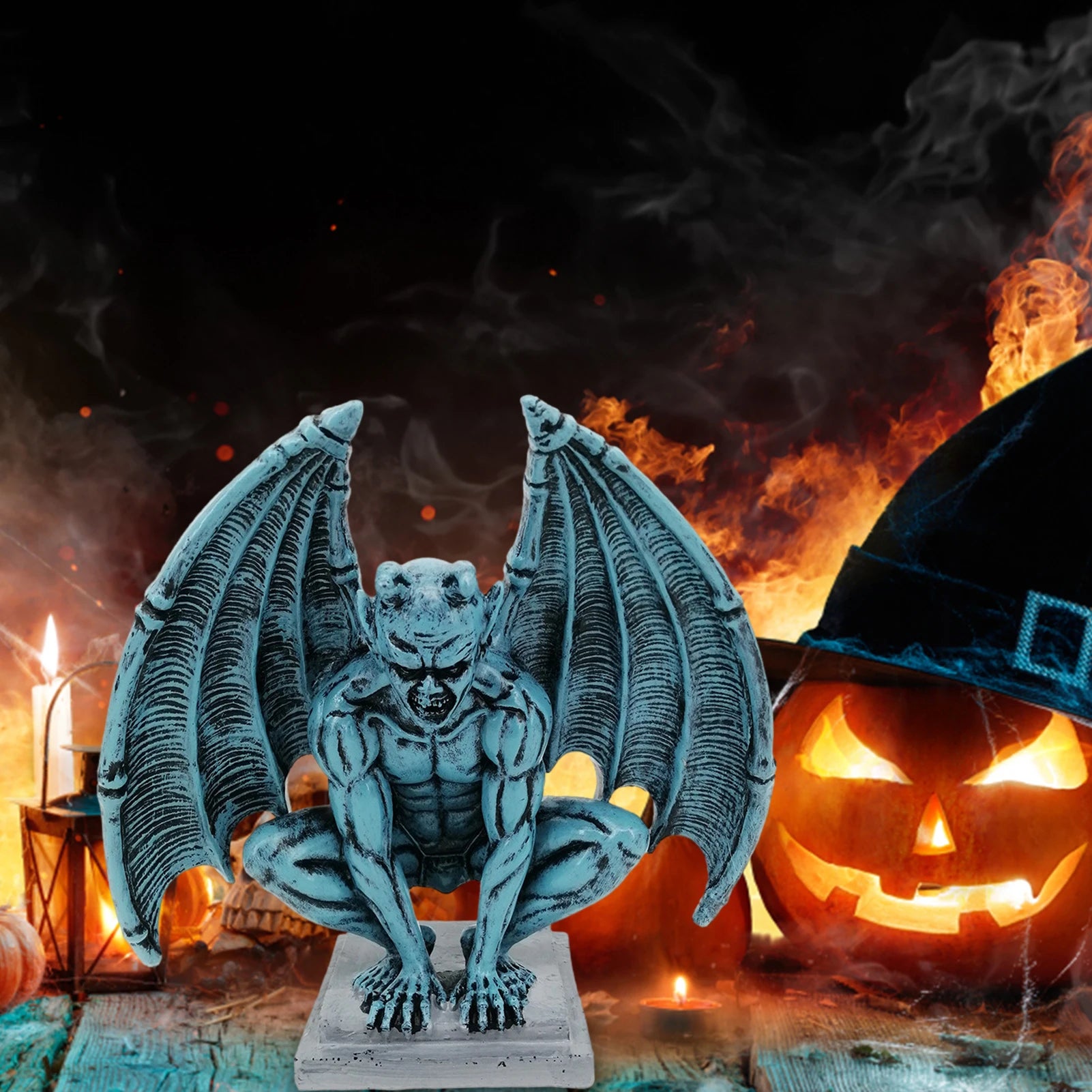 Gargoyle Statues Outdoor Winged Gargoyle Garden Guardian Sculpture Home Decor Figurine Resin Gothic Indoor Outdoor Decor Statue