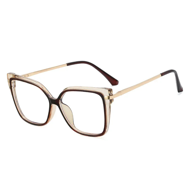 Vintage Glasses Frames For Women Latest Trends Fashion Square Transparent Optical Lenses Anti Blue Light Clear Eyeglass Luxury