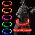 Pet Dog LED Light Collar Luminous Anti-Lost Dog Collar Pet Collar USB Rechargeable Dog Necklace Collar