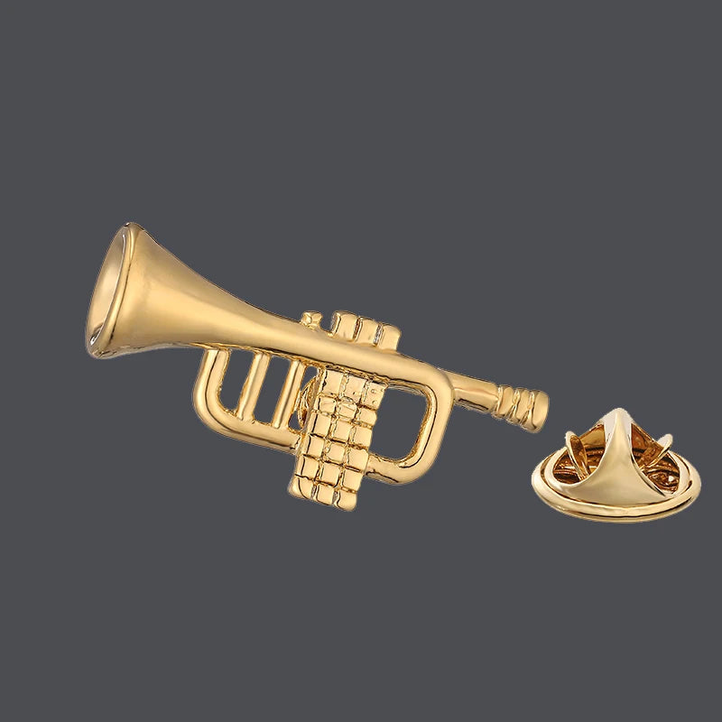 Men's brooch note music equipment rack drum violin guitar piano saxophone design Suit coat lapel pin women's backpack hat badge