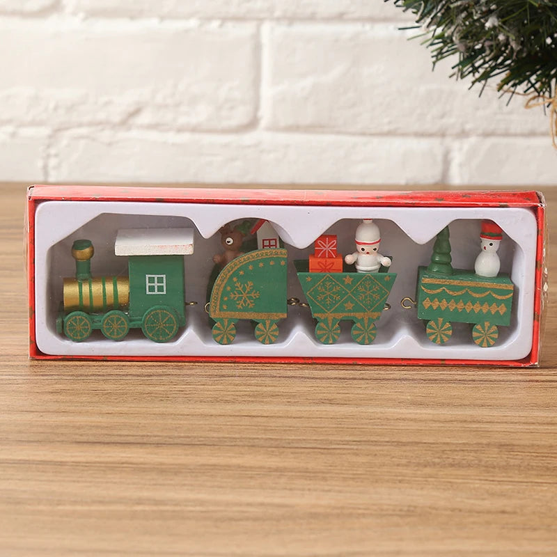 Merry Christmas Home Decor: Christmas Train, Mini Christmas Tree & Reindeer - Xmas/Navidad/Happy New Year Gift Option
