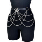 Women Fashion Belt Chain Street Style Belt With Chain Gothic harness chain bustier Harness Waist Belt Clothing Accessorie