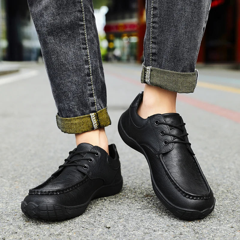 Men's Wide Toe Shoes 2024 Classic Fashion Barefoot Comfortable Flats Loafers Anti-slip and Soft Sole Walking Footwear Shoe