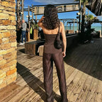 Tops Summer Women's 2025 New Tank Tops Elegant Fashion Tube Top Young Chic Women's Street Holiday Top