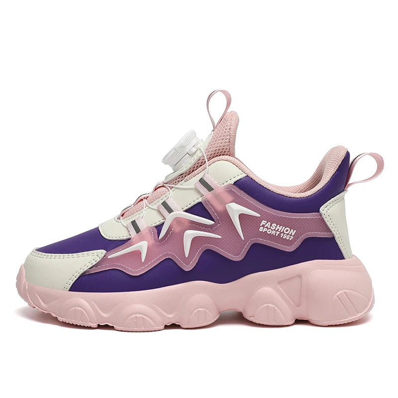 Children Shoes Luxury Origin Girls Sneaker Autumn Luxury PU Leather Platform Kids Casual Sneaker Girls Sports Shoes Size 29-38