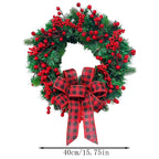 Christmas Wreaths Christmas Leaf And Berry Decoration Garland Wall Door Window Display Decoration Festive Decorative Supplies