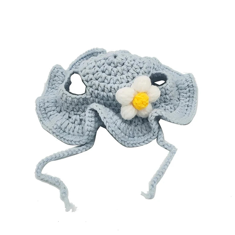 Pet Hats Hand-made Cat Hat Elastic Woven Cap  Puppy Kitten Headwear Knitted Hat Party Photo Shoot Props Decoration Cat Accessorie