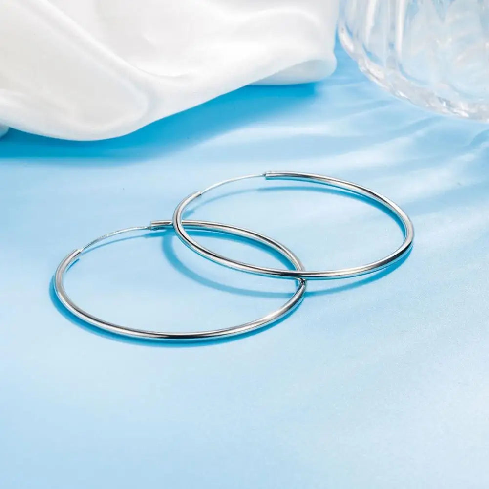 1 Pair Earrings hoops woman trend 2024 Elegant Charming Exaggerated Big Circle Oversized Huge Hoop Earring for Dating