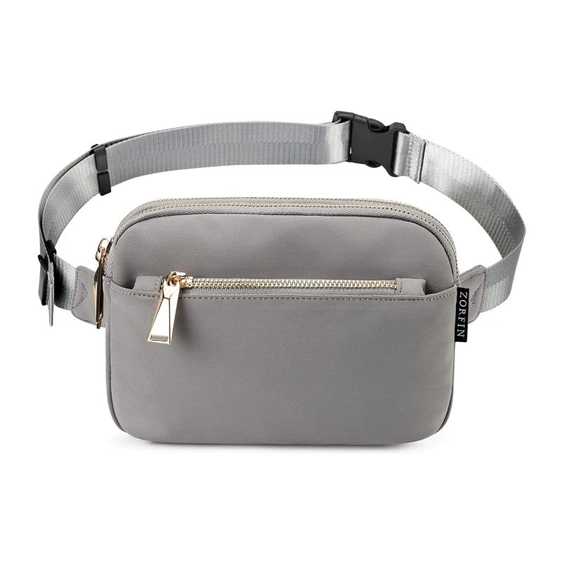 Fanny Pack Women's Waist Bag Fashion Belt Bags Women Waist Pack Dual Zipper Waterproof Crossbody Bag Ladies Bum Hip Bag