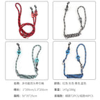 Pet Leash Pet Leash for Two Double Small, Medium and Large Dogs - Outdoor Training, 2 Way Couplers, Nylon Ribbon Rope Belt Stuff