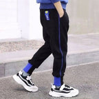 Children's Pants 2024 Boys' Spring Autumn Korean Edition Printed Letter Workwear Pants Middle aged Children's Sports Pants 3-12Y