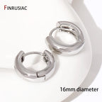 New Trendy Real Gold Plated Round Hoop Earrings For Women Girls Ladies Big Hoops Gold Circle Ring Earrings Party Gift