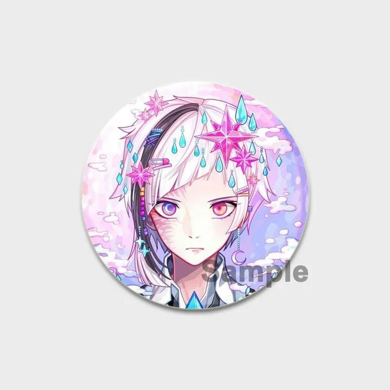 Anime Brooches Dazai Osamu Nakahara Chuya Lapel Pins Cartoon Cosplay Badges Backpack Souvenir Jewelry Gifts