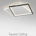 Bedroom Light Modern Minimalist Art Designer Suction Top High-end European Light Luxury Creative Ultra-thin Square Room Light