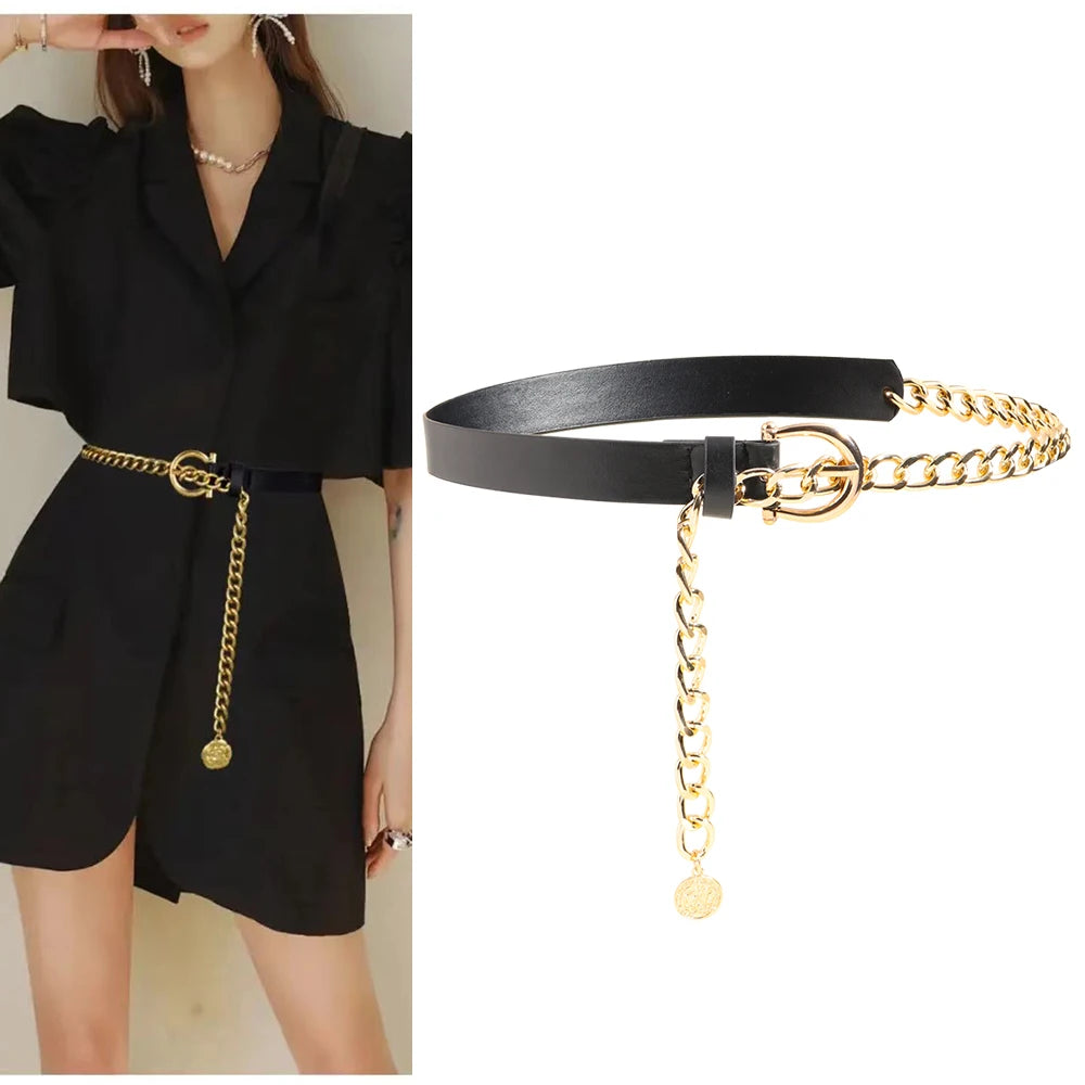 Chain belt fashion personality multi-layer combination belt women's new summer dress decorative belt