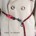 Pet Leash Pet Leash for Two Double Small, Medium and Large Dogs - Outdoor Training, 2 Way Couplers, Nylon Ribbon Rope Belt Stuff