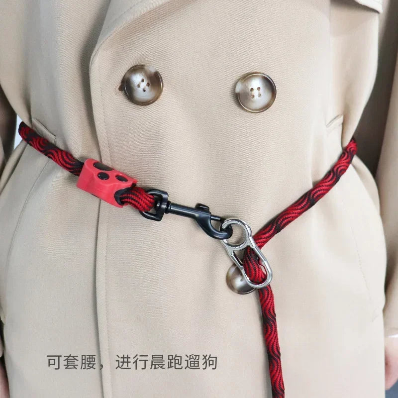 Pet Leash Pet Leash for Two Double Small, Medium and Large Dogs - Outdoor Training, 2 Way Couplers, Nylon Ribbon Rope Belt Stuff