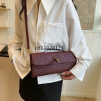 2025 New Fashionable Solid Color Crossbody Bag, Unique Retro Leather Crossbody Bag Suitable for Commuting Party Activities