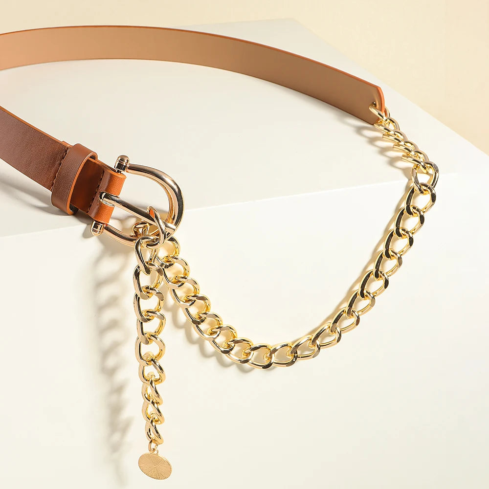 Chain belt fashion personality multi-layer combination belt women's new summer dress decorative belt