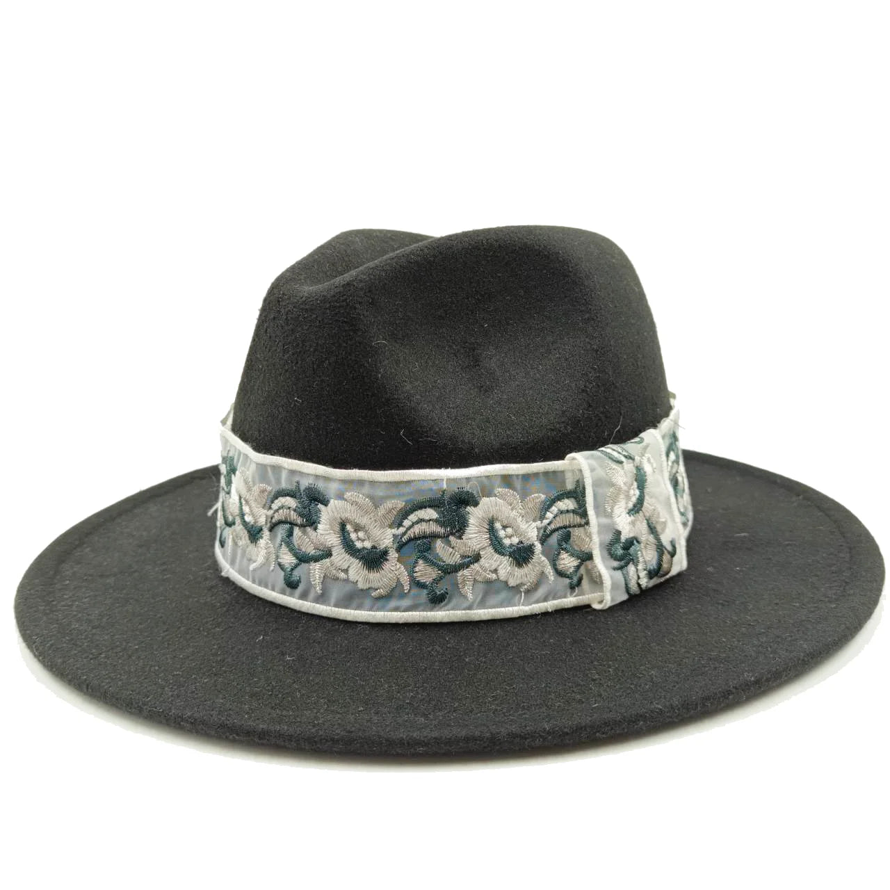 Fedoras 9.5cm Hat Bow Ribbon Feather Accessories Autumn and Winter Men's and Women's Hats Fashion Wide brimmed hats for women