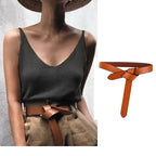 Designer Belts For Women High Quality Knot Soft Leather Long Waistband Female Waist Dress Coat Corset Wide Belt