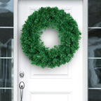 30/40/50cm Artificial Green Wreath PVC Wall Wreaths Seasonal Home The Wreath Christmas Ribbon Wreath Front Door Fall Wreaths