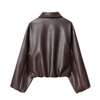 Women's Jacket - New Fall Arrival Women's Fashion Faux Leather Pilot Jacket New Arrivals