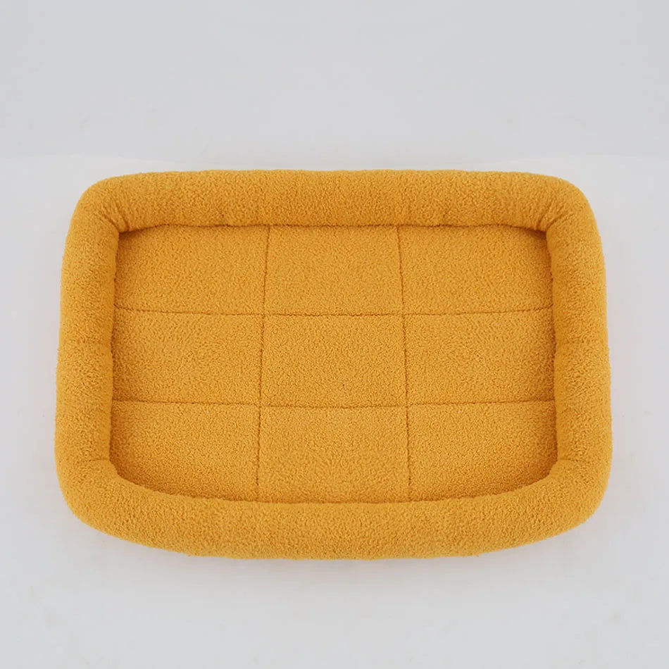Pet Bed Soft Plush Square Kennel Cat Large Medium Small Dogs Bed Cushion Pet Accessories Cat Dog Sleep Pad House